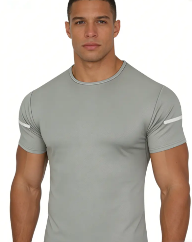 7-pack men's printed reflective striped sports T-shirts, quick-drying and breathable