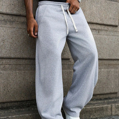 Men's Baggy Fleece Sweatpants - Loose Fit Casual Streetwear Jogger Pants