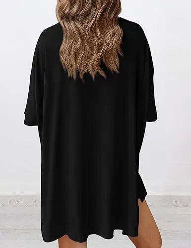 Women's Oversized Crewneck & Biker Shorts Lounge Set