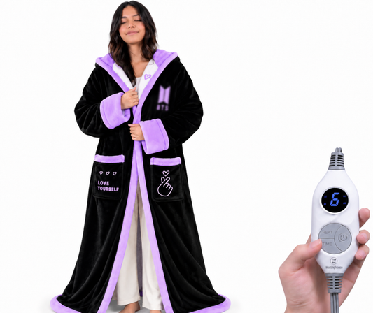🔥Wearable Heated Blanket with Foot Pocket Sherpa🔥Overheat Protection & Auto Shut-Off