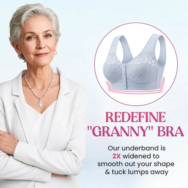 💥Last Day🔥Front Closure Breathable Cotton Lifting Bra for Seniors