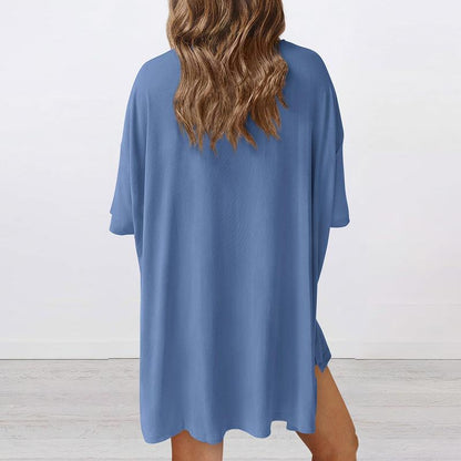 Women's Oversized Crewneck & Biker Shorts Lounge Set