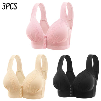 🔥LAST DAY SALE 90% OFF💕Women's Front Closure Bras Push-Up Jacquard Bra