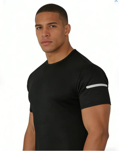 7-pack men's printed reflective striped sports T-shirts, quick-drying and breathable