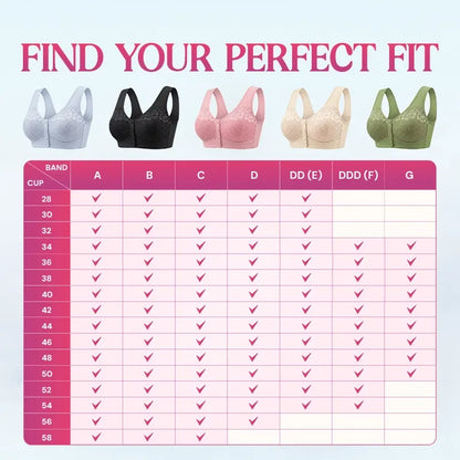 💥Last Day🔥Front Closure Breathable Cotton Lifting Bra for Seniors