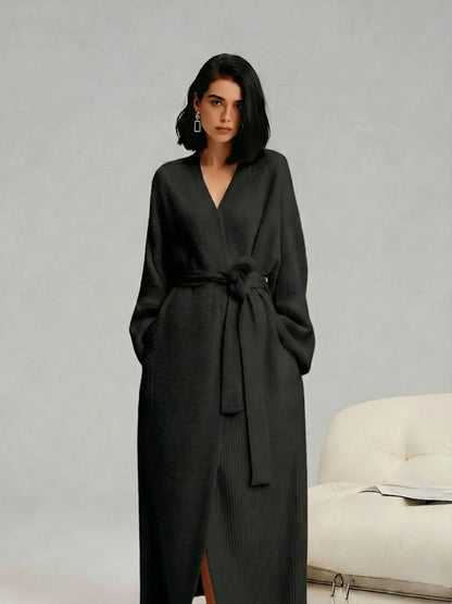[COZY Soft Plush Feel]Women's Double-Sided Fleece Robe|Thickened Long Plush Casual Loungewear