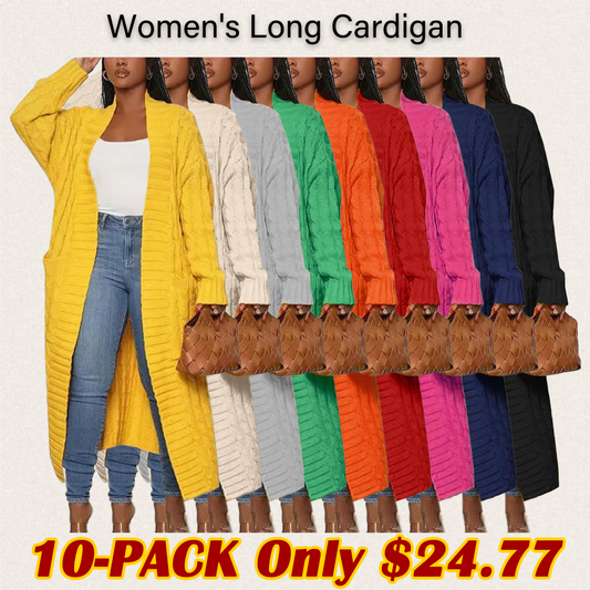 🔥Women's Long Knit Cardigan – Hooded & Classic Open-Front Styles