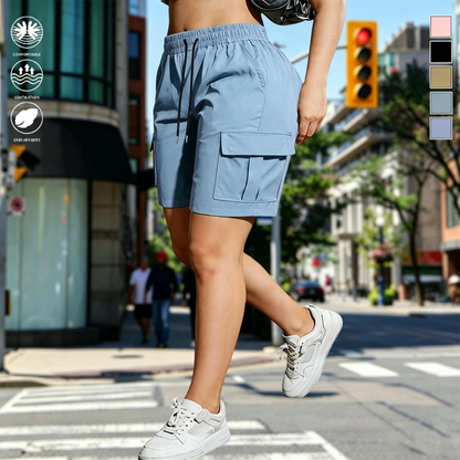 【LAST DAY SALE】Women’s outdoor cargo shorts—multi-pocket design.
