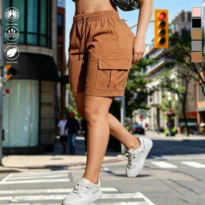【LAST DAY SALE】Women’s outdoor cargo shorts—multi-pocket design.