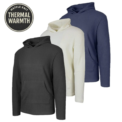 Men's Multi Waffle Knit Pullover Hoodie