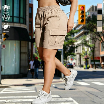 【LAST DAY SALE】Women’s outdoor cargo shorts—multi-pocket design.