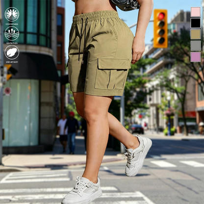 【LAST DAY SALE】Women’s outdoor cargo shorts—multi-pocket design.