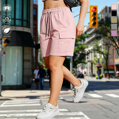 【LAST DAY SALE】Women’s outdoor cargo shorts—multi-pocket design.