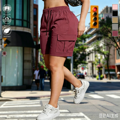 【LAST DAY SALE】Women’s outdoor cargo shorts—multi-pocket design.