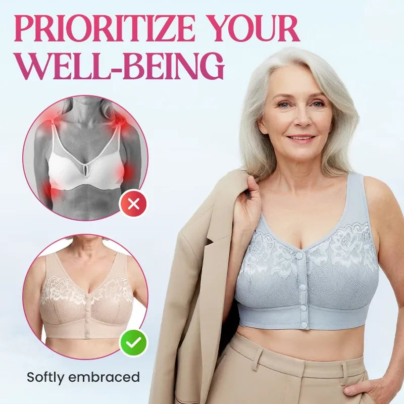 🔥Last Day💥Front Closure Breathable Cotton Lifting Bra for Seniors🔥8-Pack Only $24