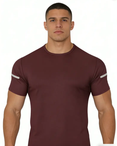 7-pack men's printed reflective striped sports T-shirts, quick-drying and breathable