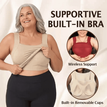 🔥Last day promotion!Built-In Comfort Bra Tank Top 🎉