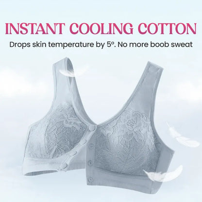 💥Last Day🔥Front Closure Breathable Cotton Lifting Bra for Seniors