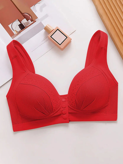 🔥LAST DAY SALE 90% OFF💕Women's Front Closure Bras Push-Up Jacquard Bra