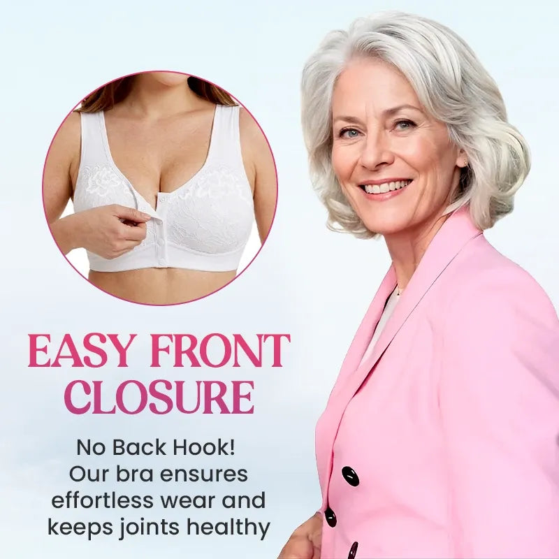 💥Last Day🔥Front Closure Breathable Cotton Lifting Bra for Seniors