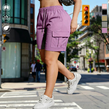 【LAST DAY SALE】Women’s outdoor cargo shorts—multi-pocket design.